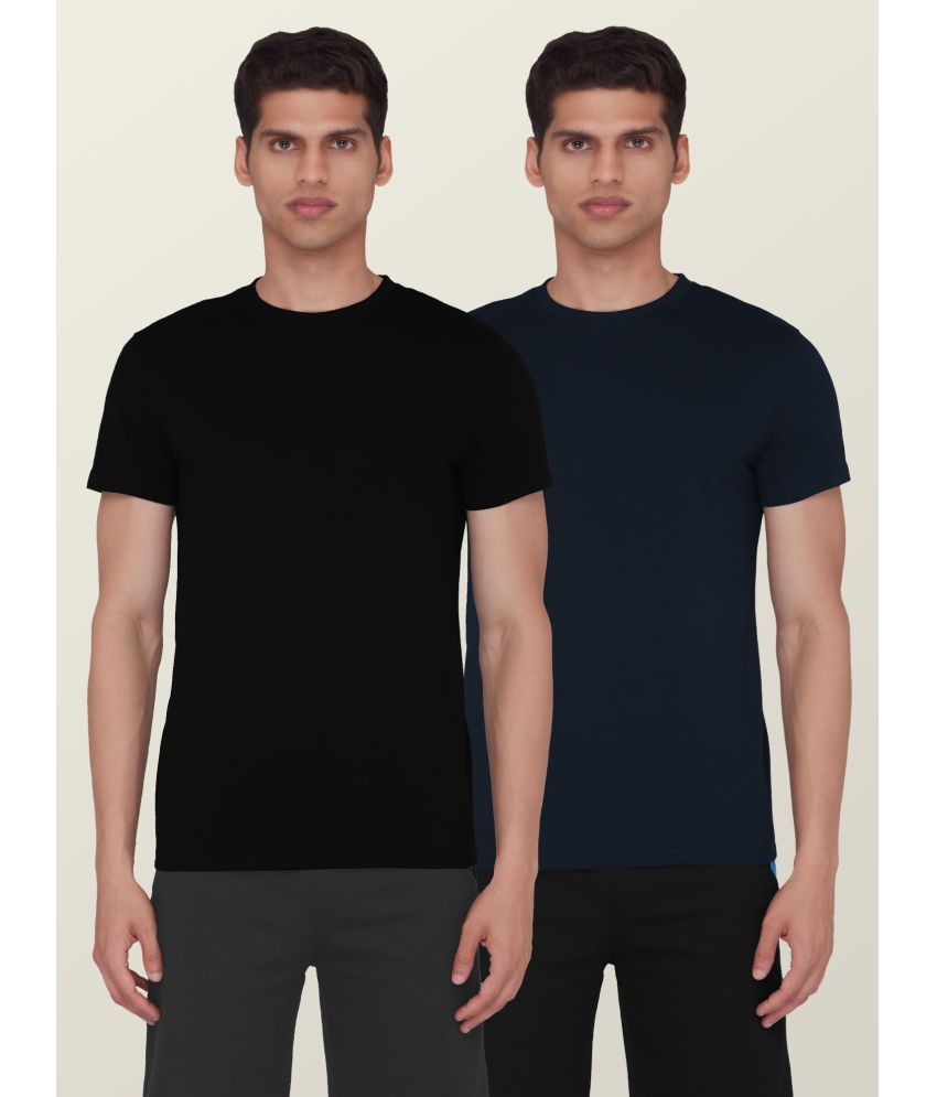     			XYXX - Multicolor Cotton Regular Fit Men's T-Shirt ( Pack of 2 )