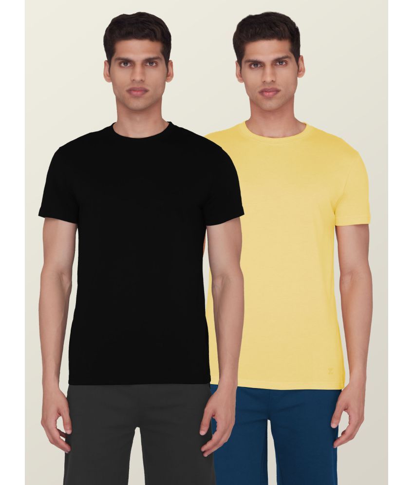     			XYXX - Multicolor Cotton Regular Fit Men's T-Shirt ( Pack of 2 )