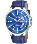 HMTe - Blue Leather Analog Men's Watch