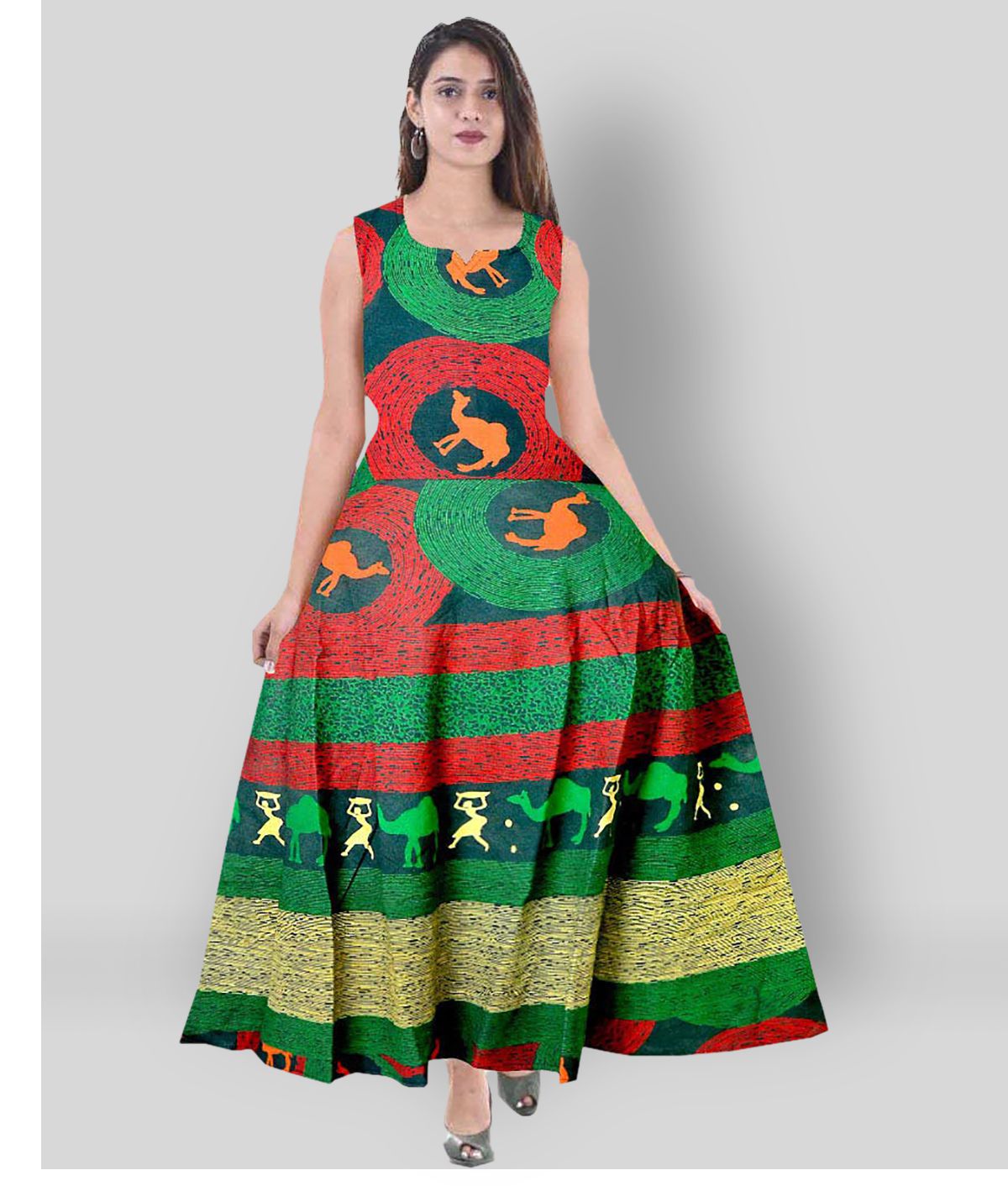    			Rangun - Multicolor Cotton Blend Women's A-line Dress ( Pack of 1 )