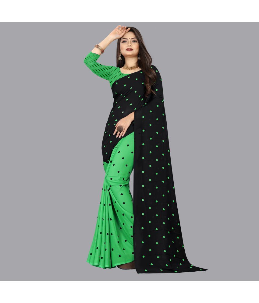     			ANAND SAREES - Green Georgette Saree With Blouse Piece ( Pack of 1 )