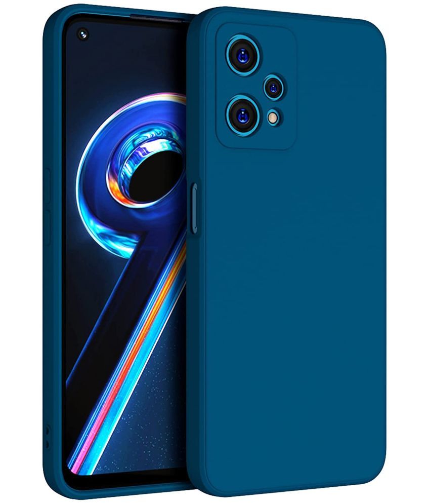     			Megha Star - Blue Silicon Plain Back Cover Compatible For Realme 9 Pro ( Pack of 1 )