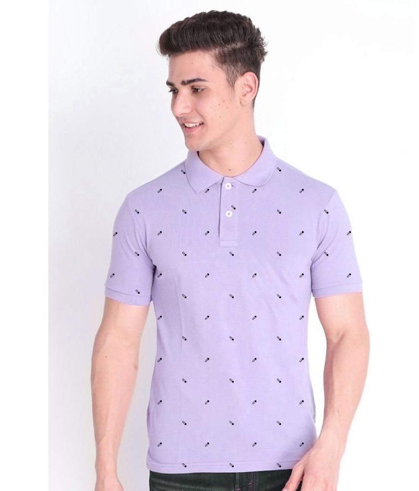     			Merriment - Purple Cotton Blend Regular Fit Men's Polo T Shirt ( Pack of 1 )