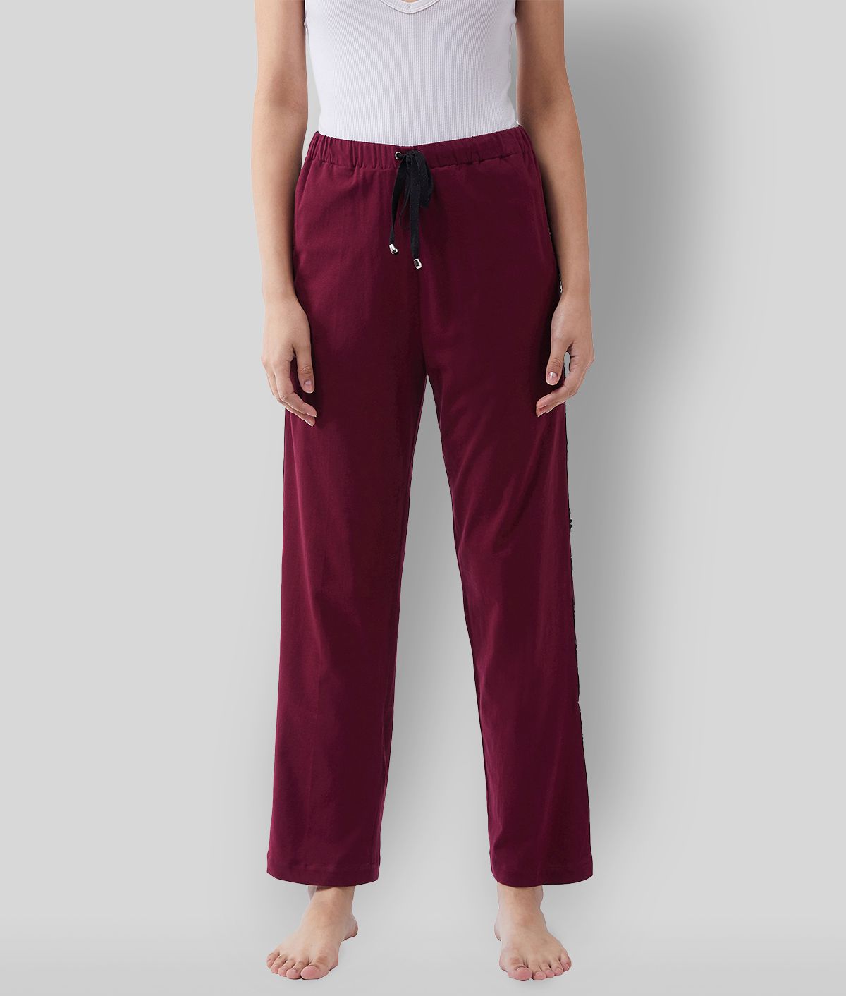     			Miss Chase - Maroon Cotton Women's Nightwear Pyjama ( Pack of 1 )