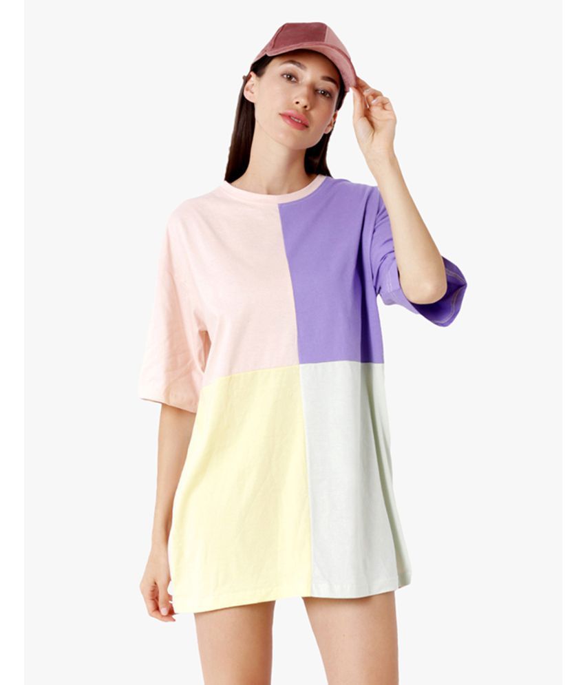     			BLANCD - Multi Color Cotton Women's T-shirt Dress ( Pack of 1 )