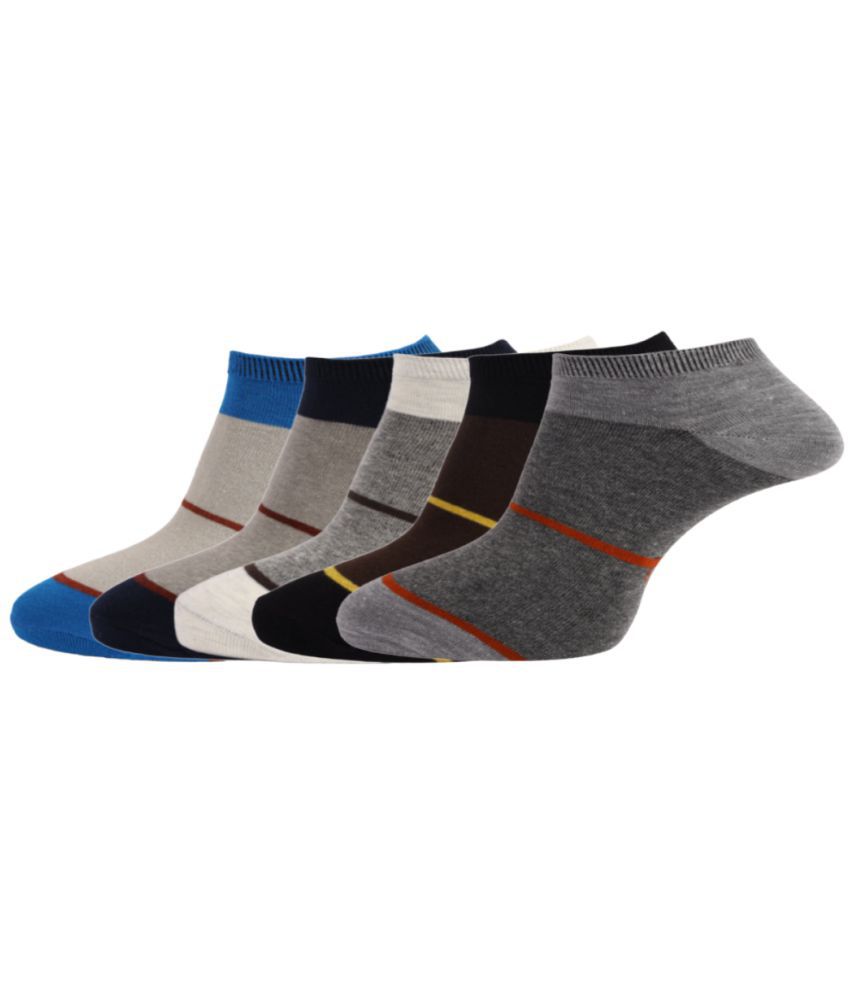 Dollar Socks - Multicolor Cotton Men's Ankle Length Socks ( Pack of 5 )