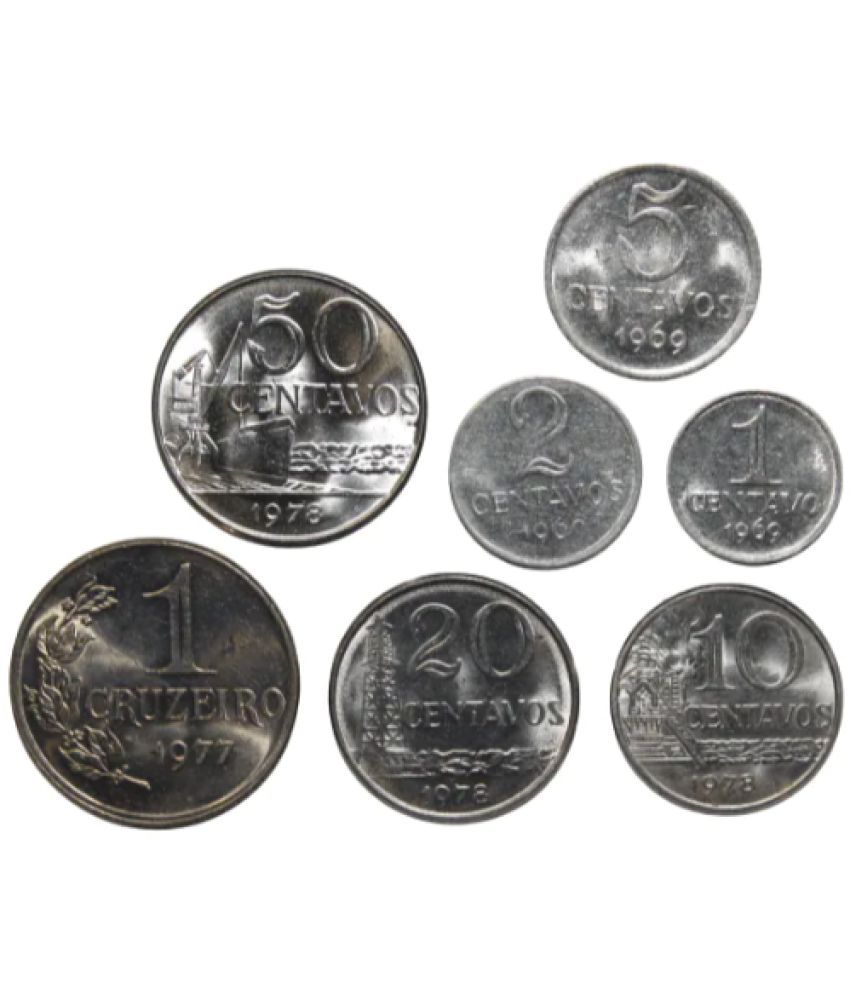     			Numiscart - Brazsil 7 Numismatic Coins