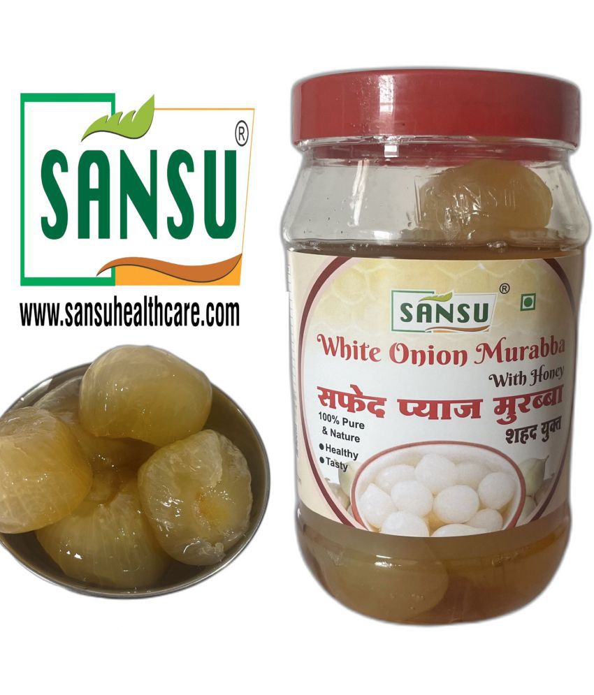 SANSU Homemade Organic White Onion Murabba with Honey | Good for Health | Pickle 1 kg