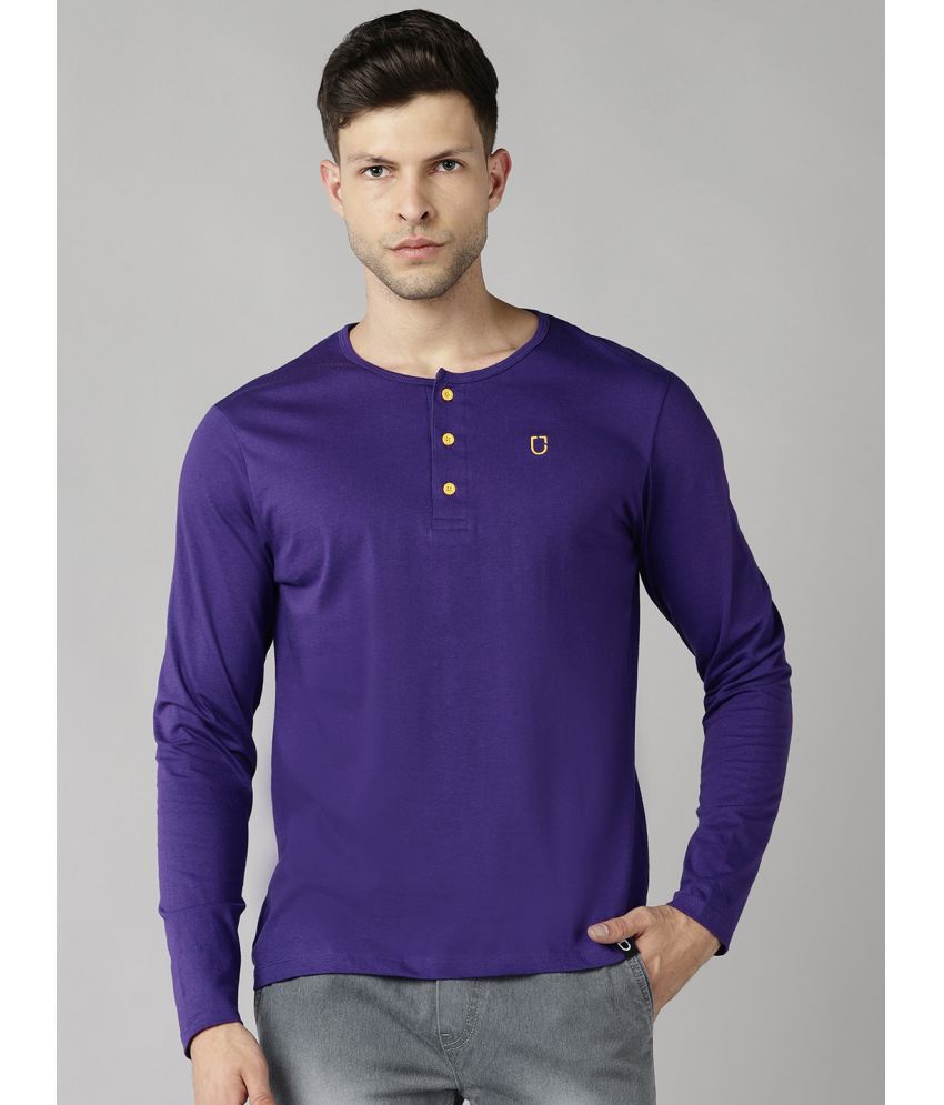     			Urbano Fashion - Purple Cotton Slim Fit Men's T-Shirt ( Pack of 1 )