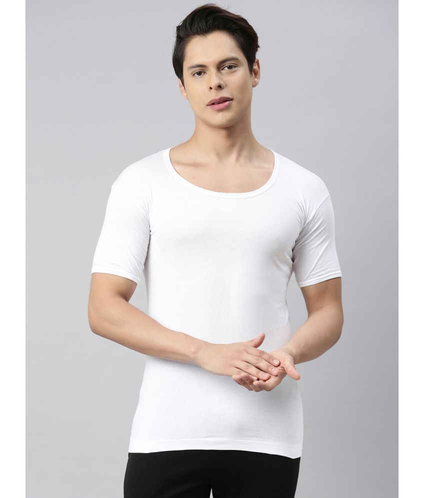     			VIP - White Cotton Men's Vest ( Pack of 1 )