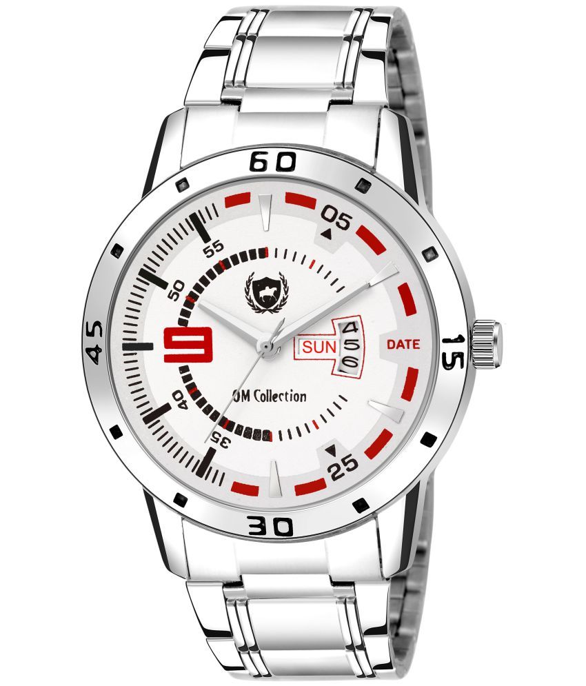     			Om Collection - Silver Stainless Steel Analog Men's Watch