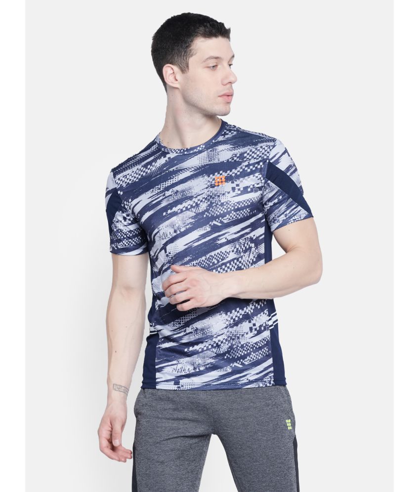     			Rock.it - Navy Blue Polyester Regular Fit Men's T-Shirt ( Pack of 1 )