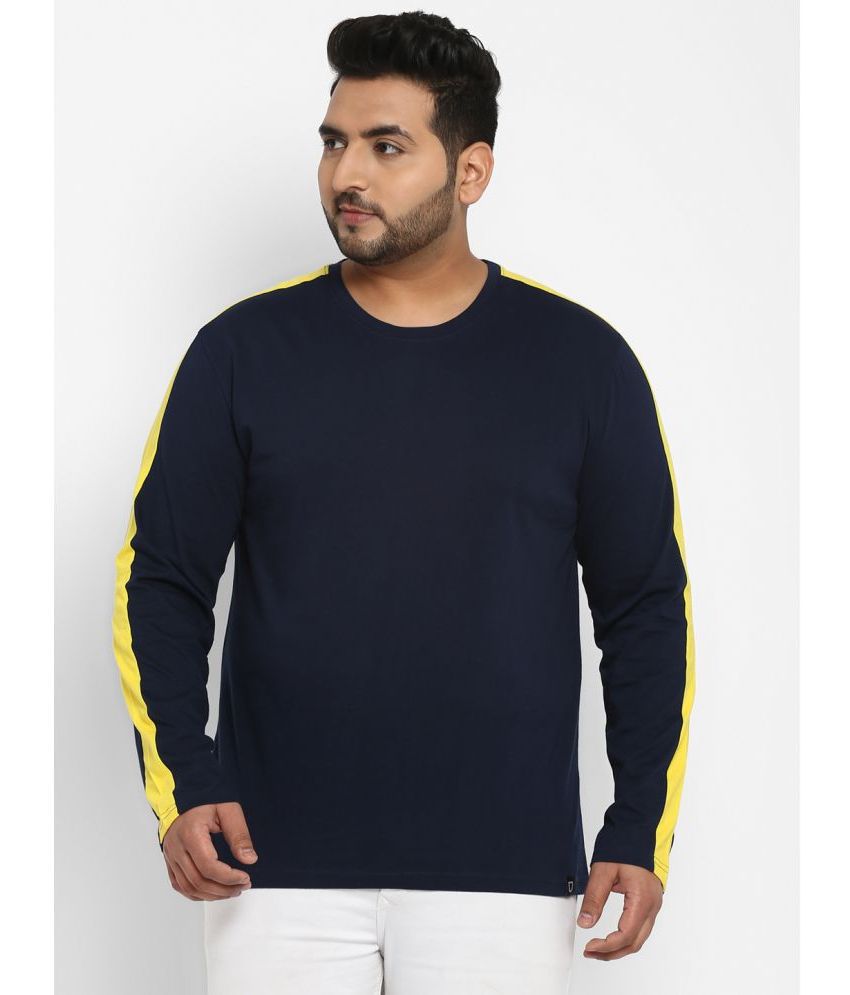     			Urbano Plus - Navy Blue Cotton Regular Fit Men's T-Shirt ( Pack of 1 )