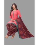 shree jeenmata collection - Pink Printed Unstitched Dress Material ( Pack of 1 )