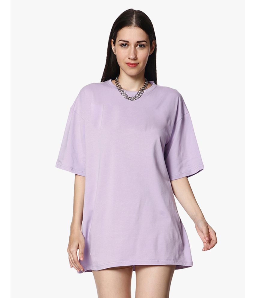     			BLANCD - Purple Cotton Women's T-shirt Dress ( Pack of 1 )