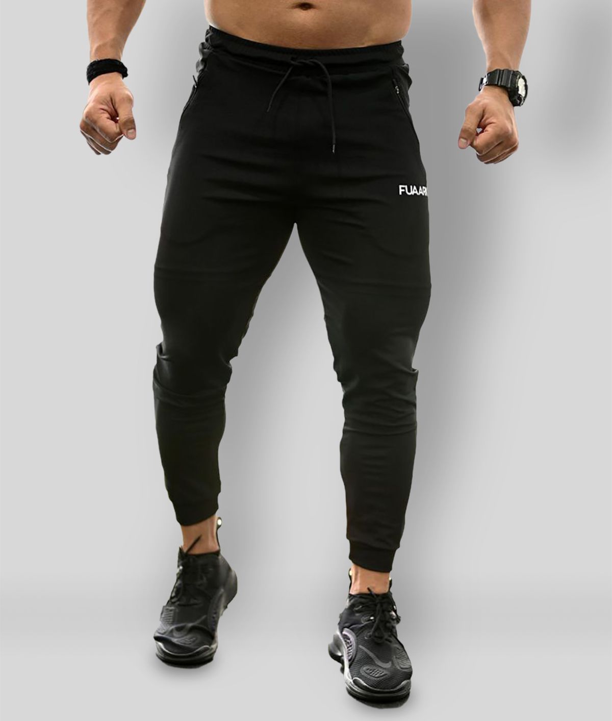     			Fuaark - Black Polyester Men's Sports Joggers ( Pack of 1 )