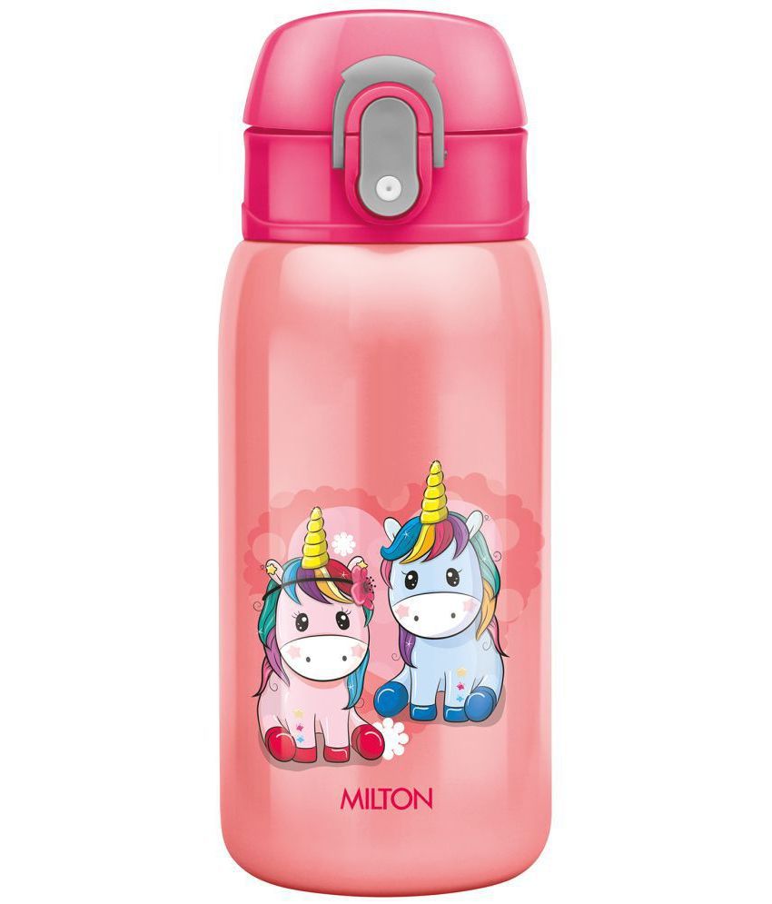     			Milton Jolly 375 Thermosteel Kids Hot and Cold Water Bottle, 300 mL, Pink