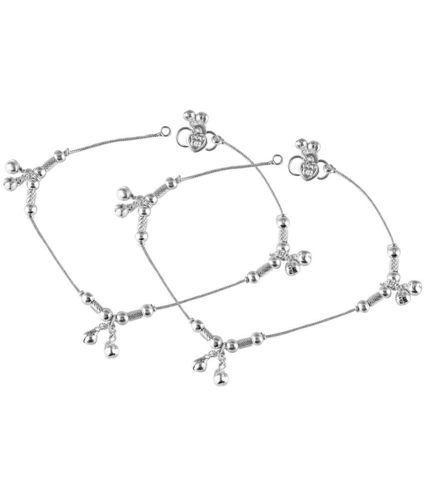     			Vighnaharta - Silver Anklets ( Pack of 1 )