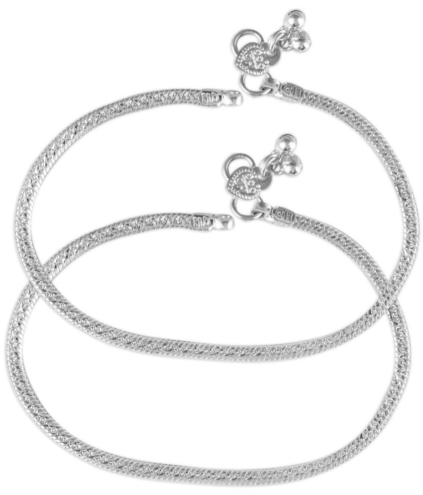     			Vighnaharta - Silver Anklets ( Pack of 1 )