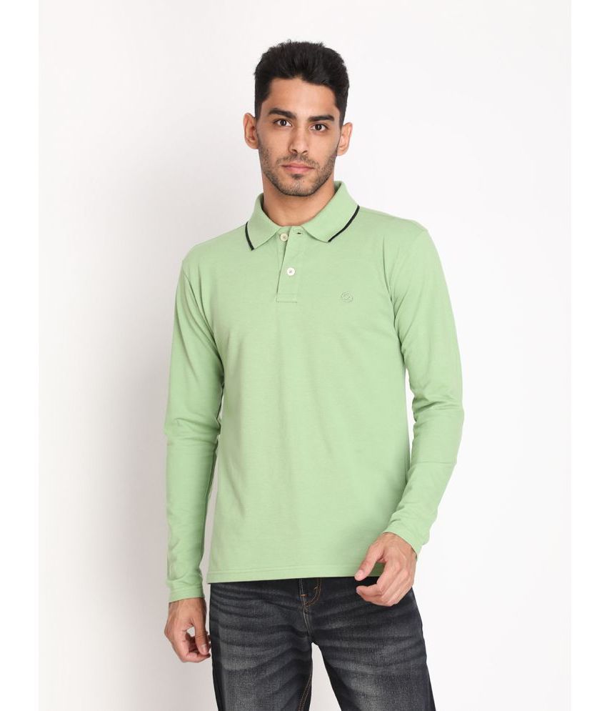     			Chkokko - Green Cotton Blend Regular Fit Men's Polo T Shirt ( Pack of 1 )
