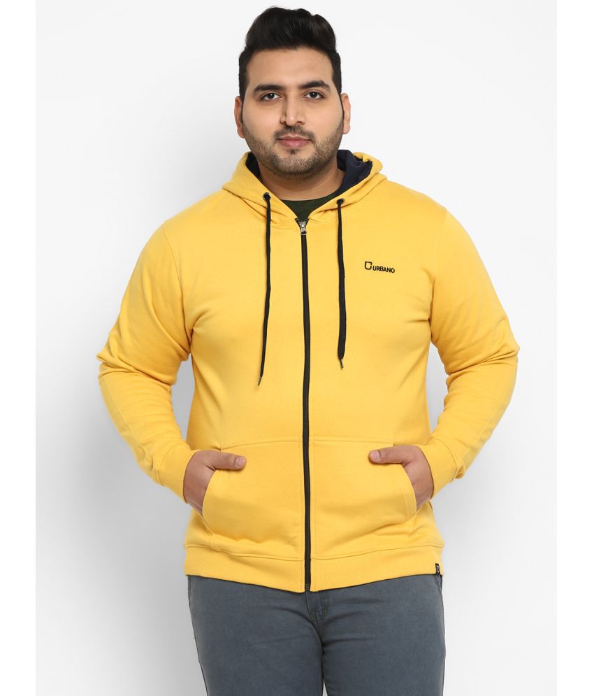     			Urbano Plus - Yellow Cotton Regular Fit Men's Casual Jacket ( Pack of 1 )