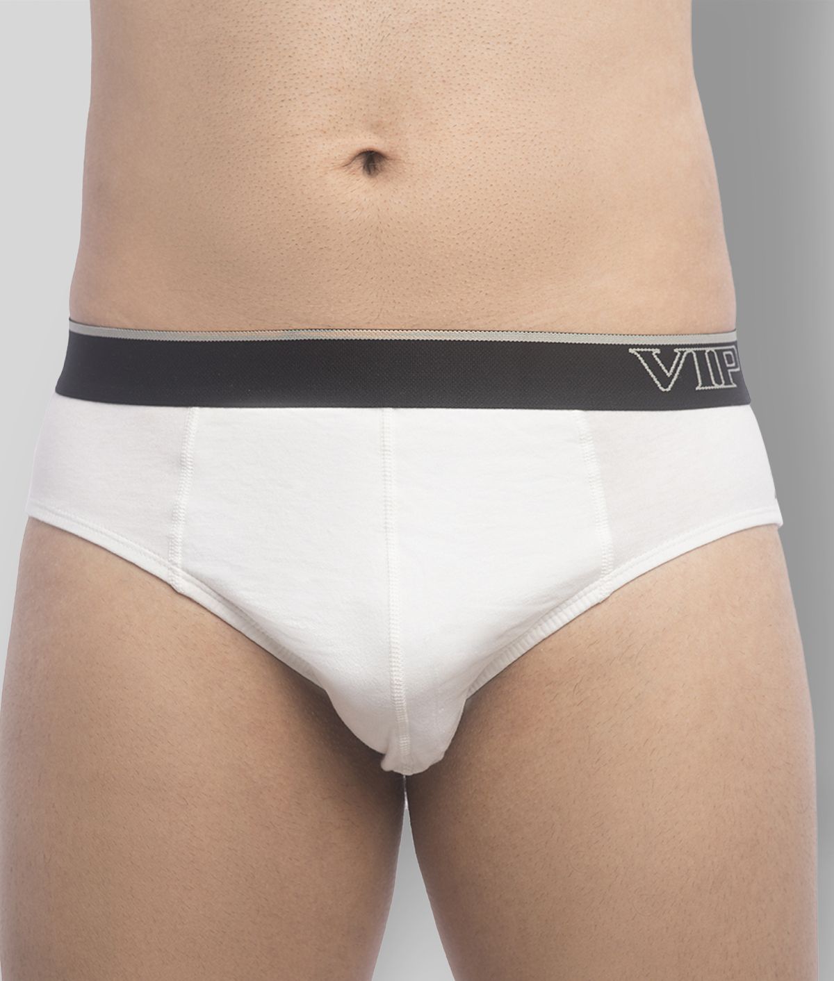     			VIP - White Cotton Men's Briefs ( Pack of 4 )