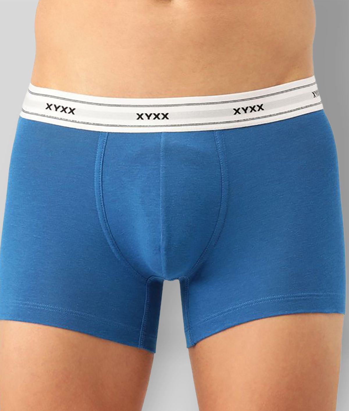     			XYXX - Blue Cotton Blend Men's Trunks ( Pack of 2 )