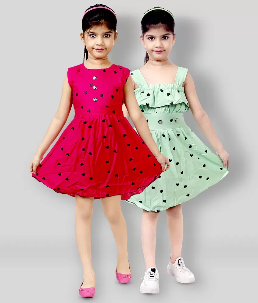 Wish Karo Baby Girls Cotton Frock Dress-(fe2803RLrd_Red_3-6mths) :  Amazon.in: Clothing & Accessories