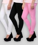 Famaya - Multicolor Cotton Blend Women's Leggings ( Pack of 3 )