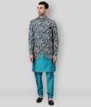 Hangup - Green Polyester Regular Fit Men's Kurta Pyjama Set ( Pack of 1 )