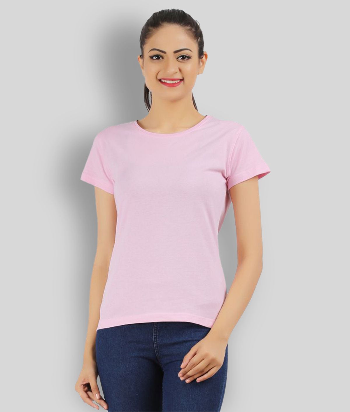     			Ap'pulse - Pink Cotton Regular Fit Women's T-Shirt ( Pack of 1 )