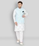 Hangup - Cream Cotton Blend Regular Fit Men's Kurta Pyjama Set ( Pack of 1 )