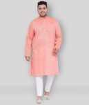 Hangup - Orange Linen Regular Fit Men's Kurta Pyjama Set ( Pack of 1 )