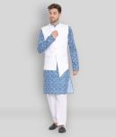 Hangup - White Polyester Regular Fit Men's Kurta Pyjama Set ( Pack of 1 )