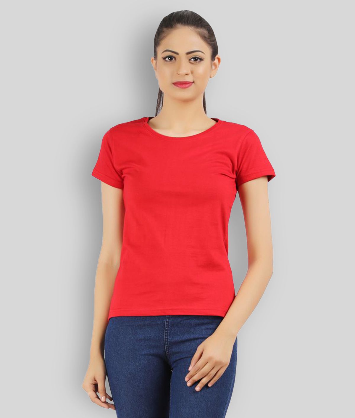     			Ap'pulse - Red Cotton Regular Fit Women's T-Shirt ( Pack of 1 )