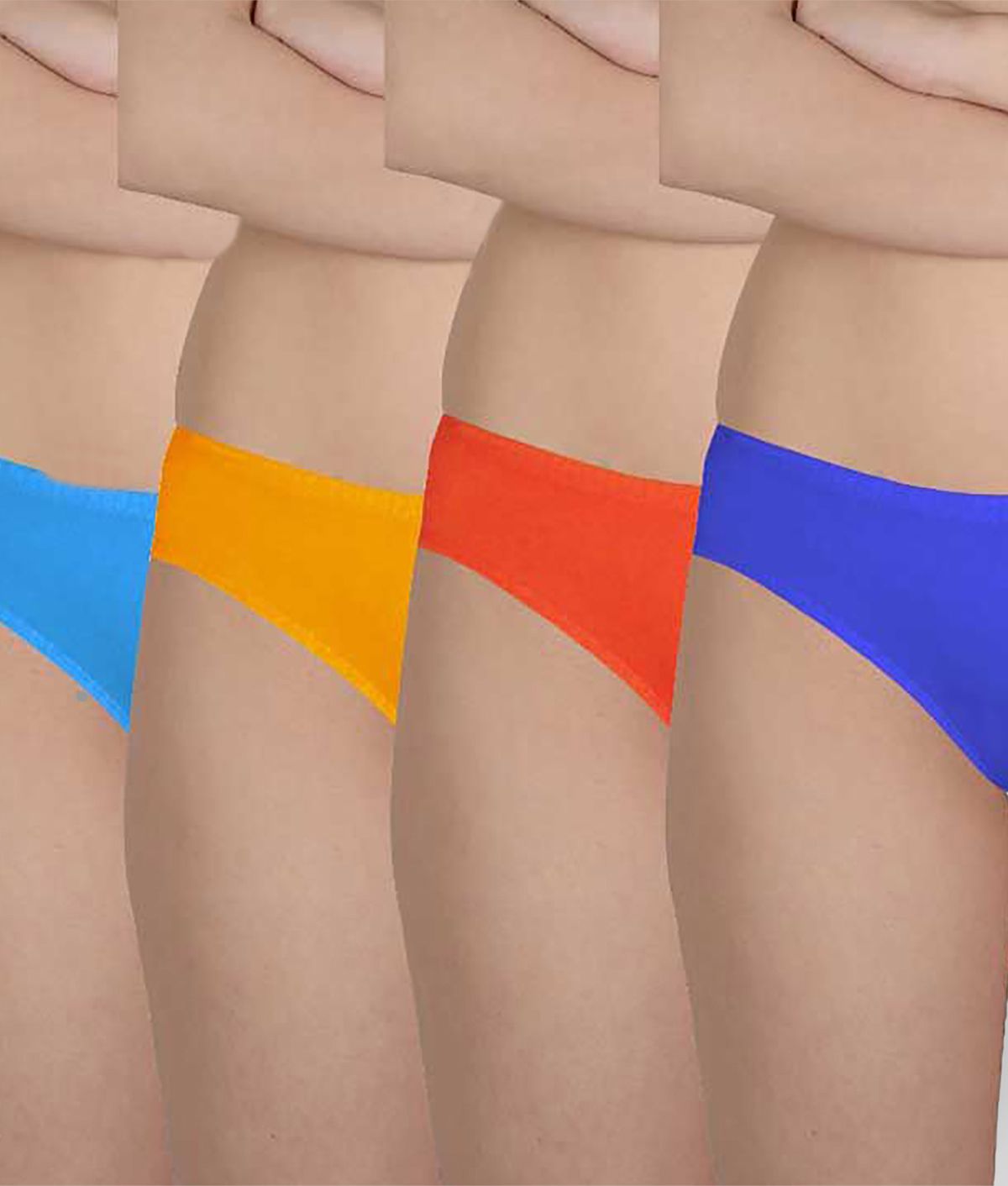     			Selfcare - Multicolor Cotton Solid Women's Briefs ( Pack of 4 )