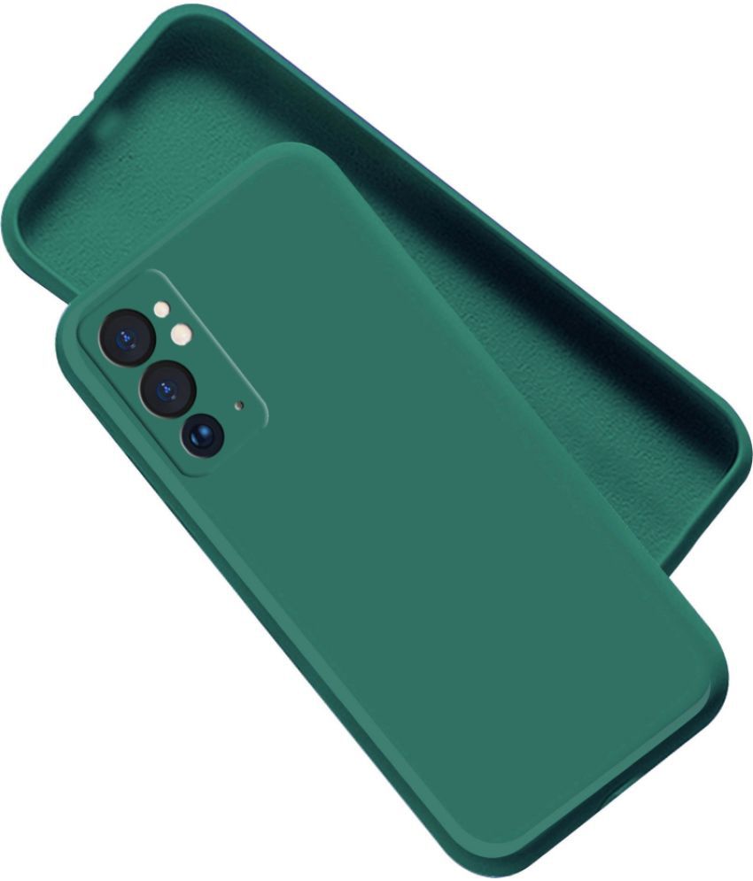     			Artistque - Green Silicon Hybrid Bumper Covers Compatible For OnePlus 9RT ( Pack of 1 )