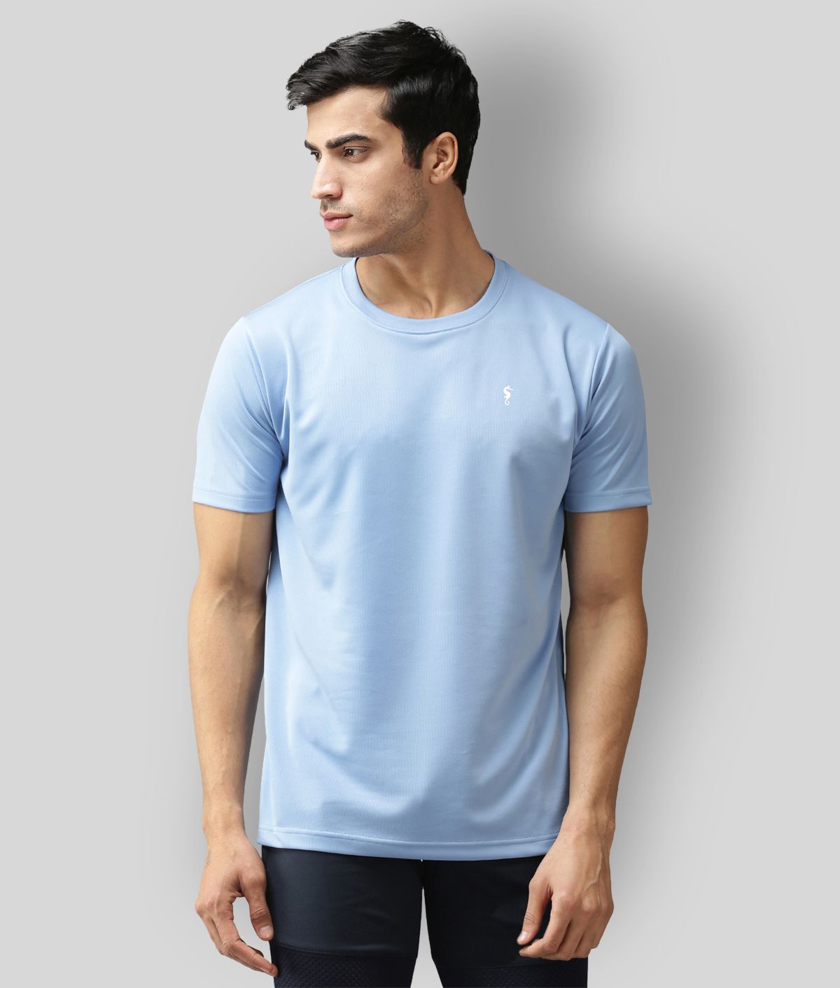 EPPE - Light Blue Polyester Regular Fit Men's Sports T-Shirt ( Pack of 1 )