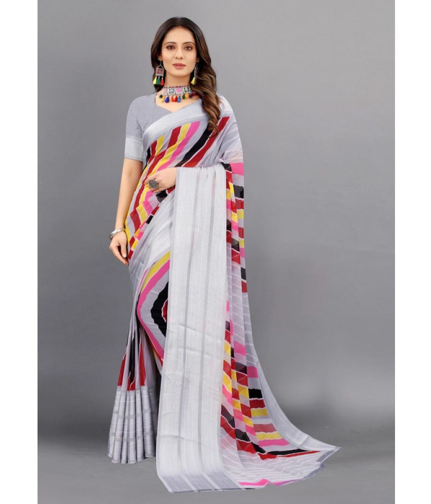     			Sanwariya Silks - Multicolor Georgette Saree With Blouse Piece ( Pack of 1 )