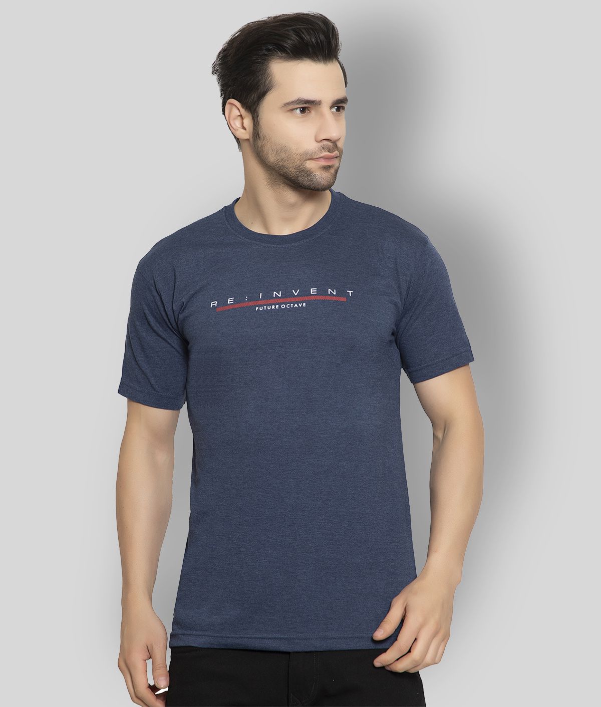     			Zeffit - Cotton Blend Regular Fit Blue Men's Sports T-Shirt ( Pack of 1 )