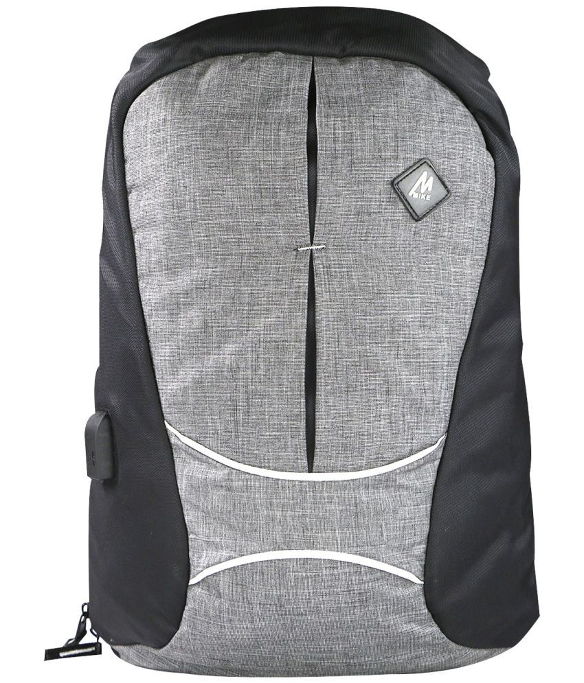     			mikebags 18 Ltrs Grey Polyester College Bag