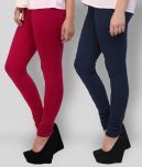 Famaya - Multicolor Cotton Women's Leggings ( Pack of 2 )