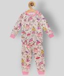 Lazy Shark Pack of 1 Girls Cotton Blend Night Suit Set ( Cream )