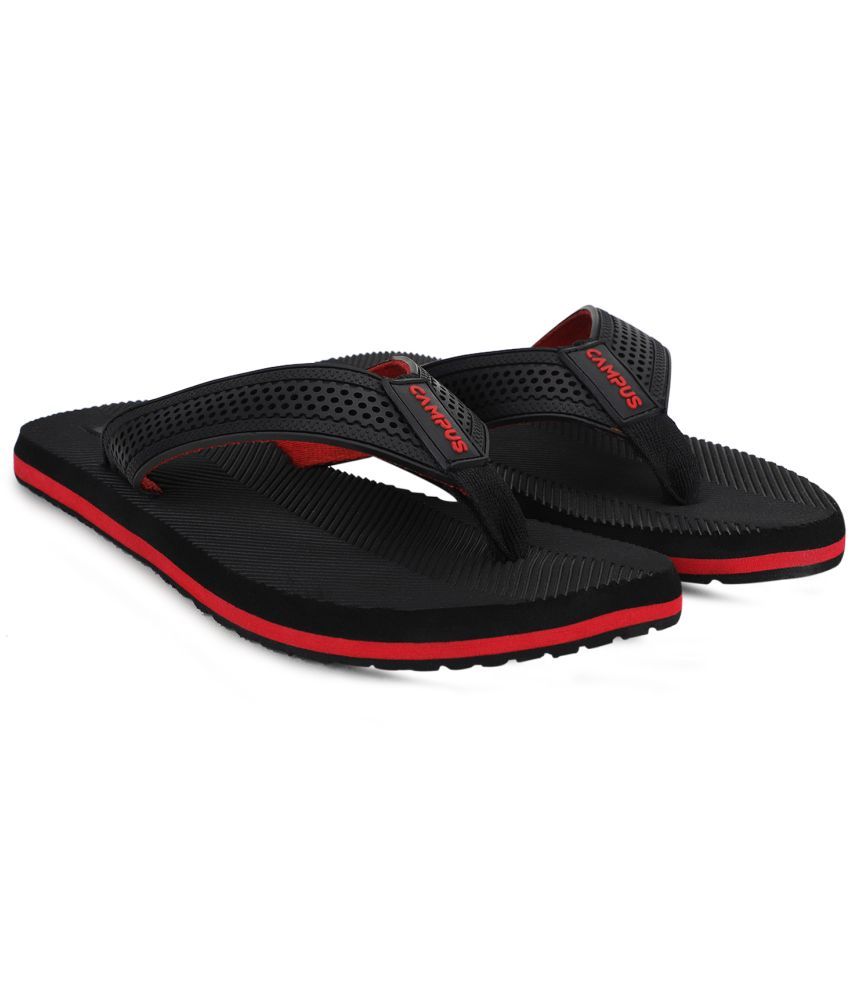     			Campus Black Men's Daily Slipper  (Pair of 1)