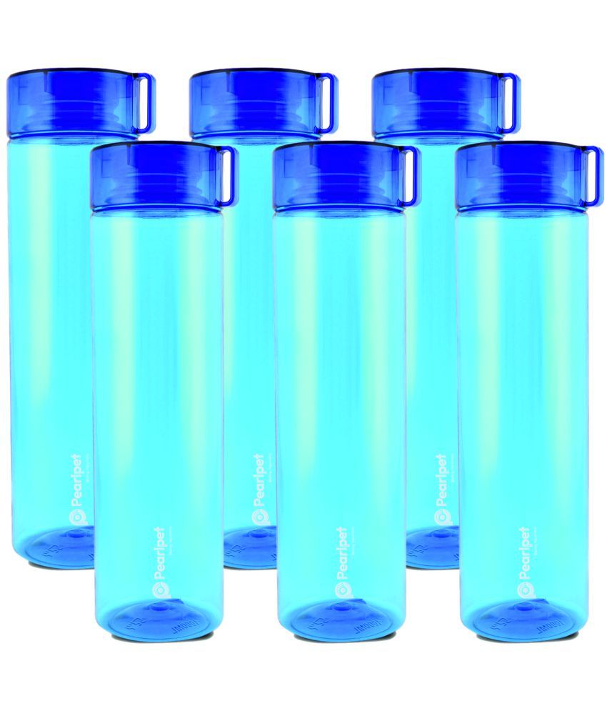     			PearlPet - Blue Water Bottle ( Pack of 6 )