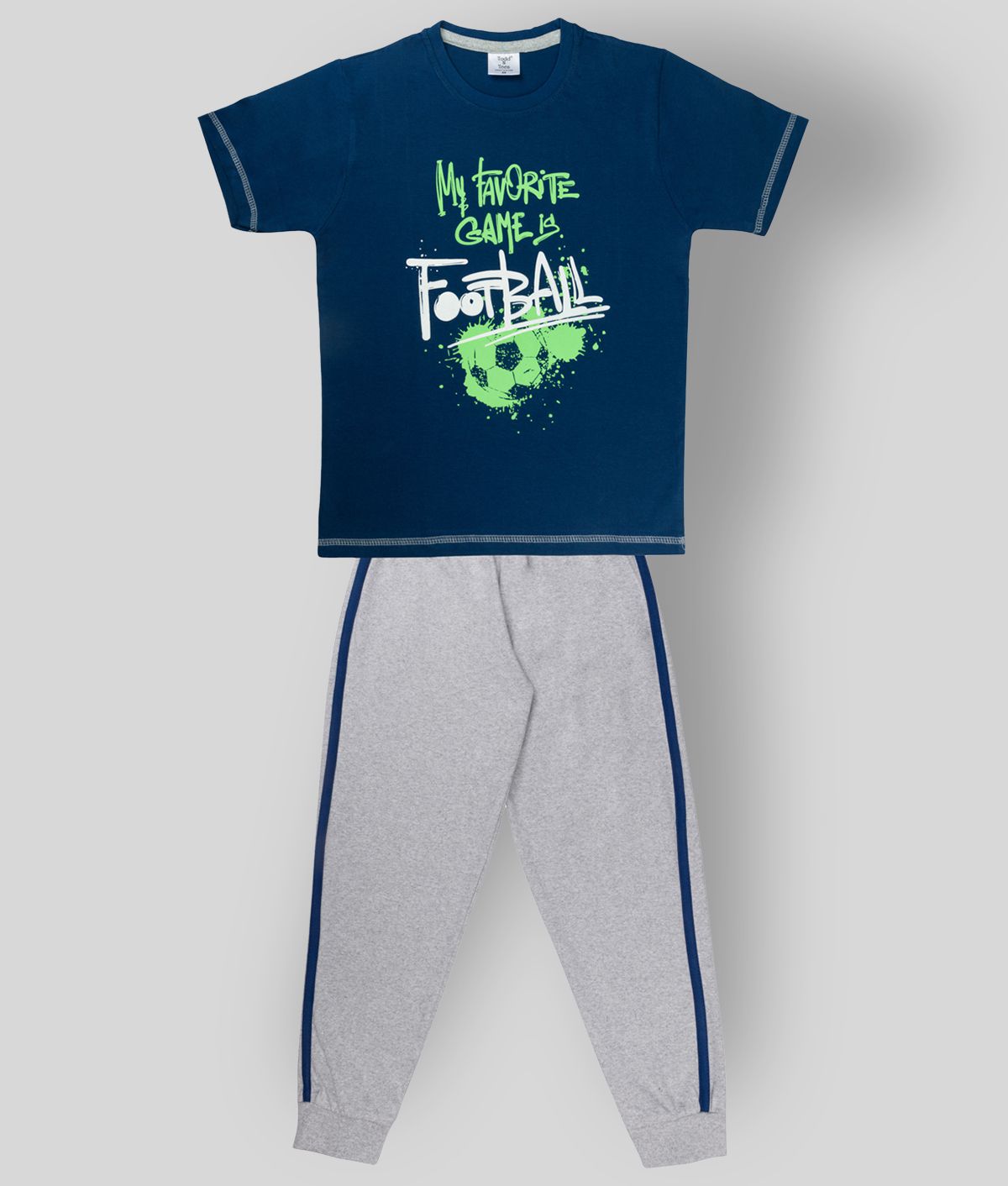     			Todd N Teen - Navy Cotton Boy's T-Shirt & Pants ( Pack of 1 )