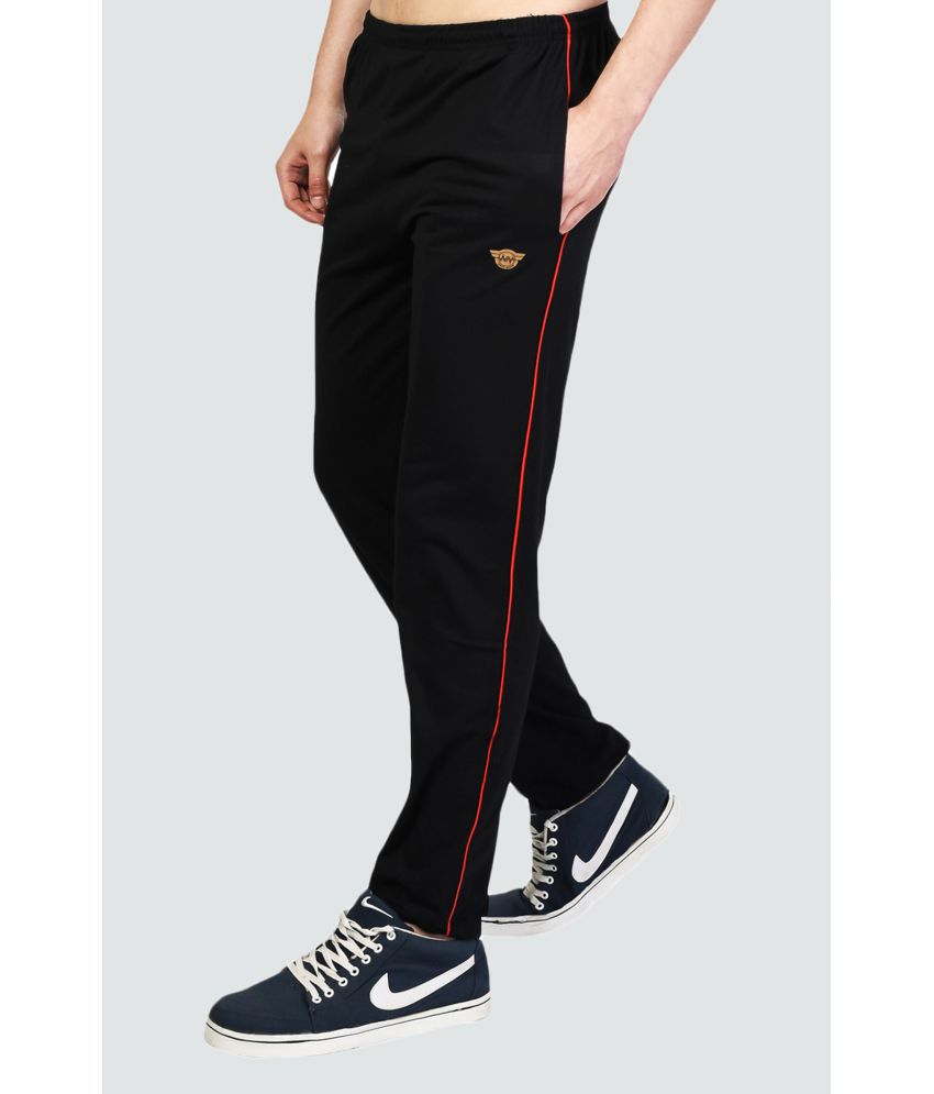 White Moon - Black Cotton Men's Sports Trackpants ( Pack of 1 )