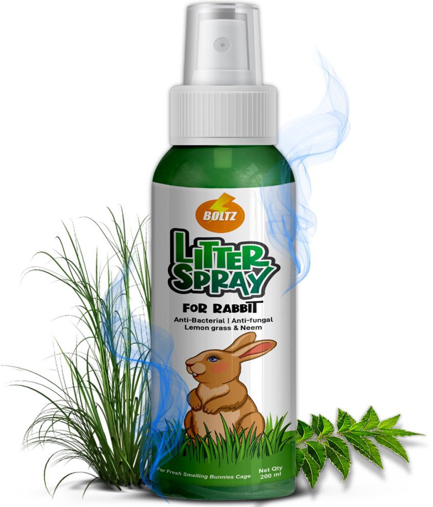     			BOLTZ Antibacterial Rabbit Litter Spray with Lemon Grass and Neem, 200 ml