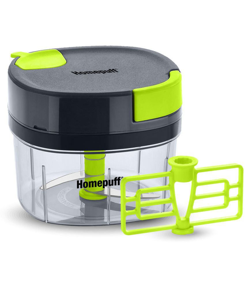 Home Puff - Green Stainless Steel Mannual Chopper ( Pack of 1 )