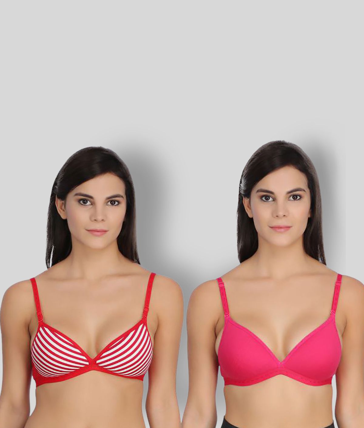     			Selfcare - Multicolor Cotton Lightly Padded Women's T-Shirt Bra ( Pack of 2 )